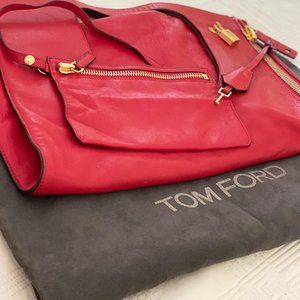 Tom Ford Clutch Alix Padlock Fold-over RED BAG!!